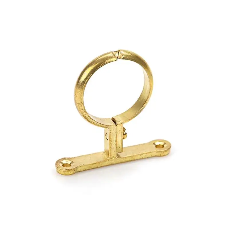 Brass Pipe Clamp Wall Mount With Base Corrosion Resistant Water Pipe Bracket for Bathroom Kitchen Plumbing Fixing