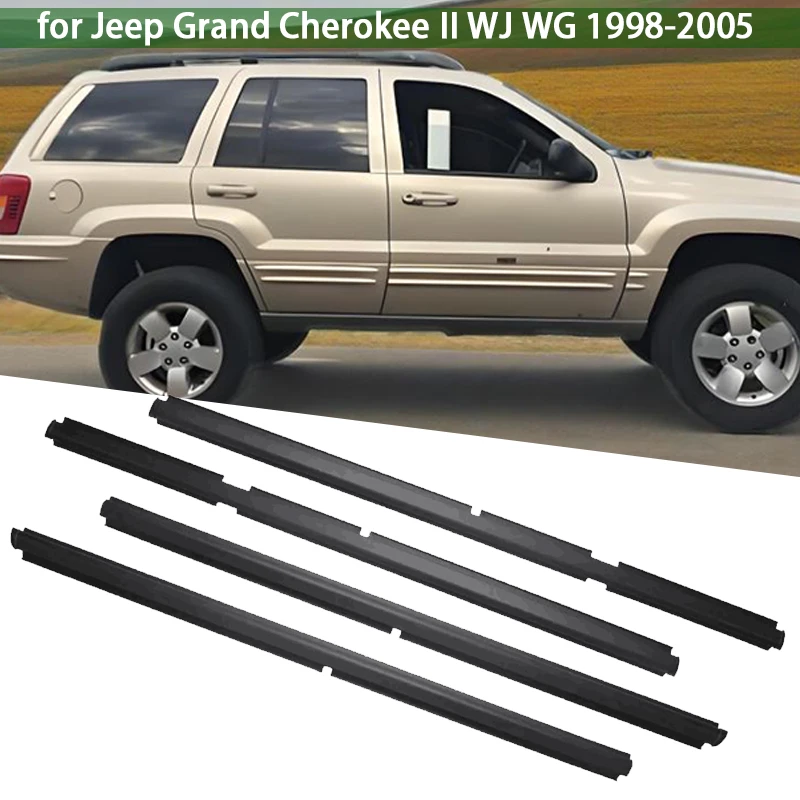 

Car Windows Weather Strip Side Glass Window Pressure Sealant Sealing Strip for Grand Cherokee II WJ WG 1998-2005