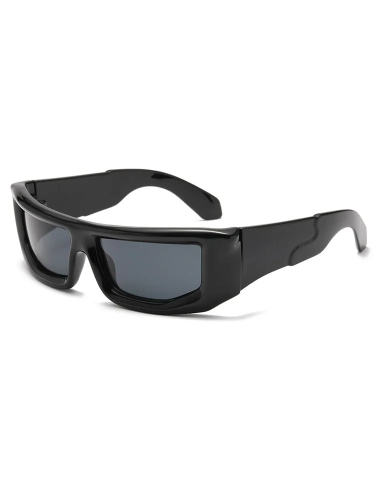 AliExpress Ah-Mee New Cycling Style Y2K Sun Glasses Fashion Trend Personalized Silver Cyberpunk Sunglasses Hip Hop Shape Eyeglasses