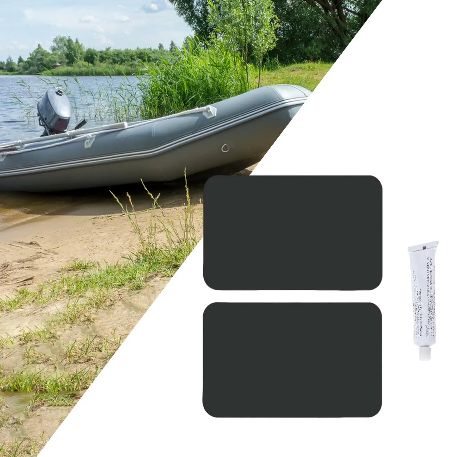 PVC Repair Patch Kit Kayak Accessories Inflatable Boat Repair Kit for Swimming Pool Canoe Air Bed Air Mattress Holes in Kayak