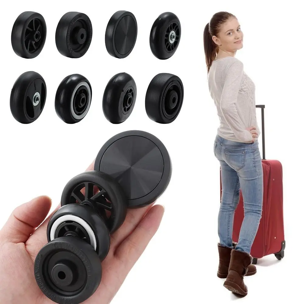 For Travel Luggage Suitcase PVC Replace Wheels With Screw Wheels Axles Repair Kit Silent Caster Wheel DIY Repair