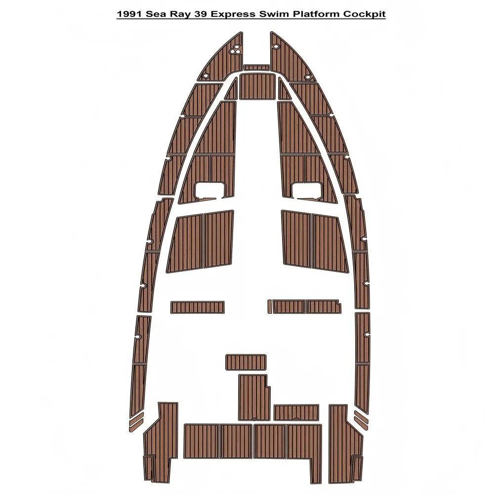 1991 Sea Ray 39 Express Yacht EVA Teak Floor