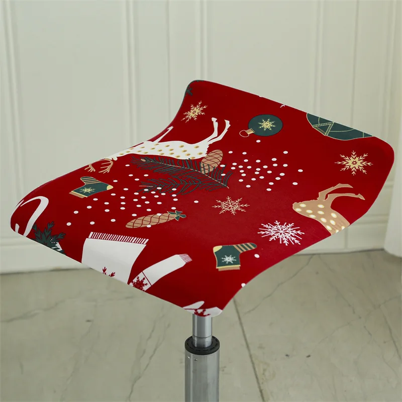 Cashier Chair Cover Seat Rotating Lifting Bench Cashier Bar Hotel Stool Cover Elastic Square Chair Office Swivel Chair Cover