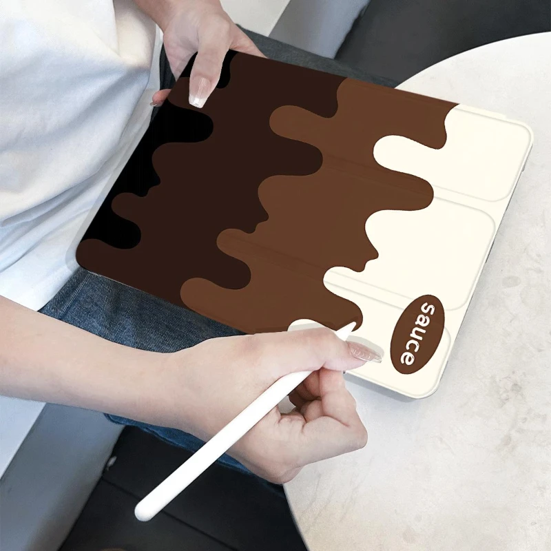 Flowing Heart Chocolate Tablet Case for 7 8 9th 10.2 Funda Cover Pro 11 2nd 3rd 4th Ipad 2017 2018 9.7inch Ipad Air3 10.5 Shell