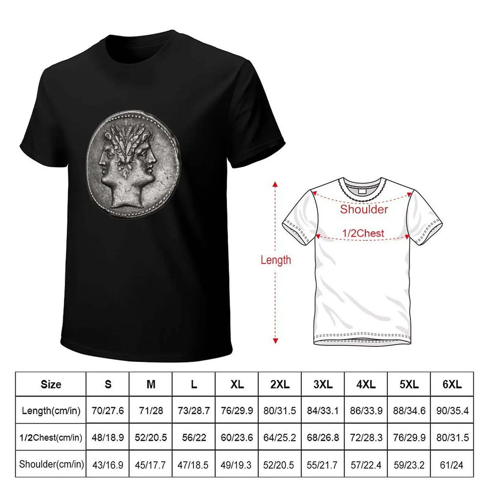 Janus, the two-faced god of beginnings and endings, 225 BC T-Shirt T-shirts oversize valentines clothes funny t shirts for men