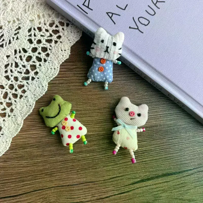 

Beaded Animal Charms DIY Handmade Pig Frog Cat Accessories for Clothing Creative Children Gift for Apparel Decoration
