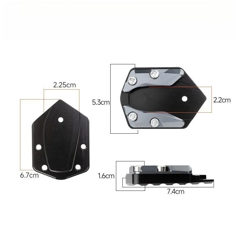 Motorcycle CNC Side Stand Enlarged Plate For Yamaha YZF R3 MT03 Foot Stand Kickstand Enlarger Cover Accessories