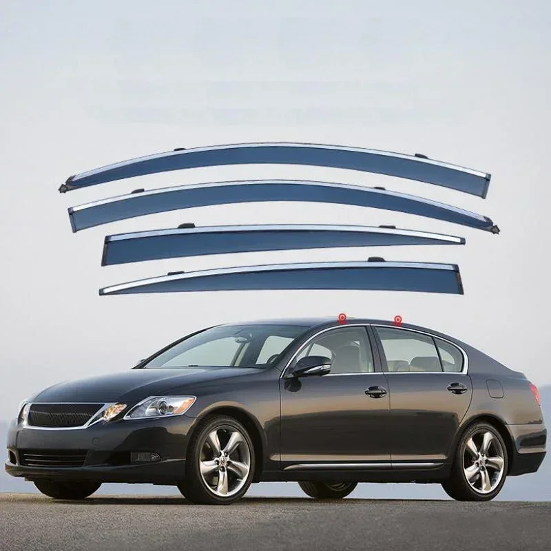 Window Visor Side Window Deflector For Lexus GS Series 2005 2006 2007 2008 2009 2010 2011 2012 2013 2014 2015 2016 2017 -2020