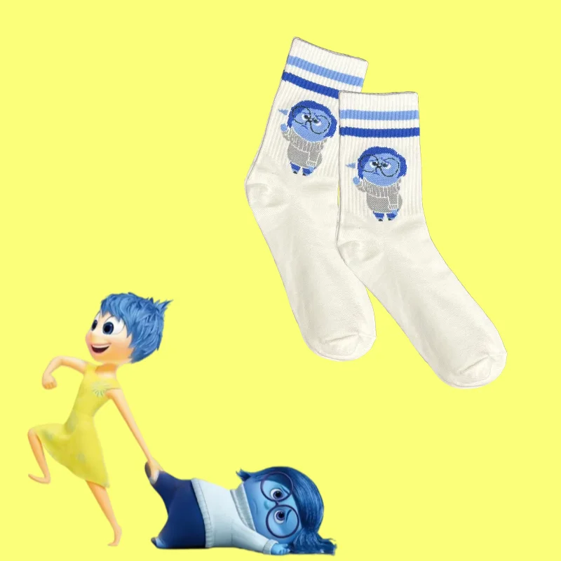 1/5 Pairs Disney's Inside Out Cartoon Character Cute Knee-High Socks Unisex
