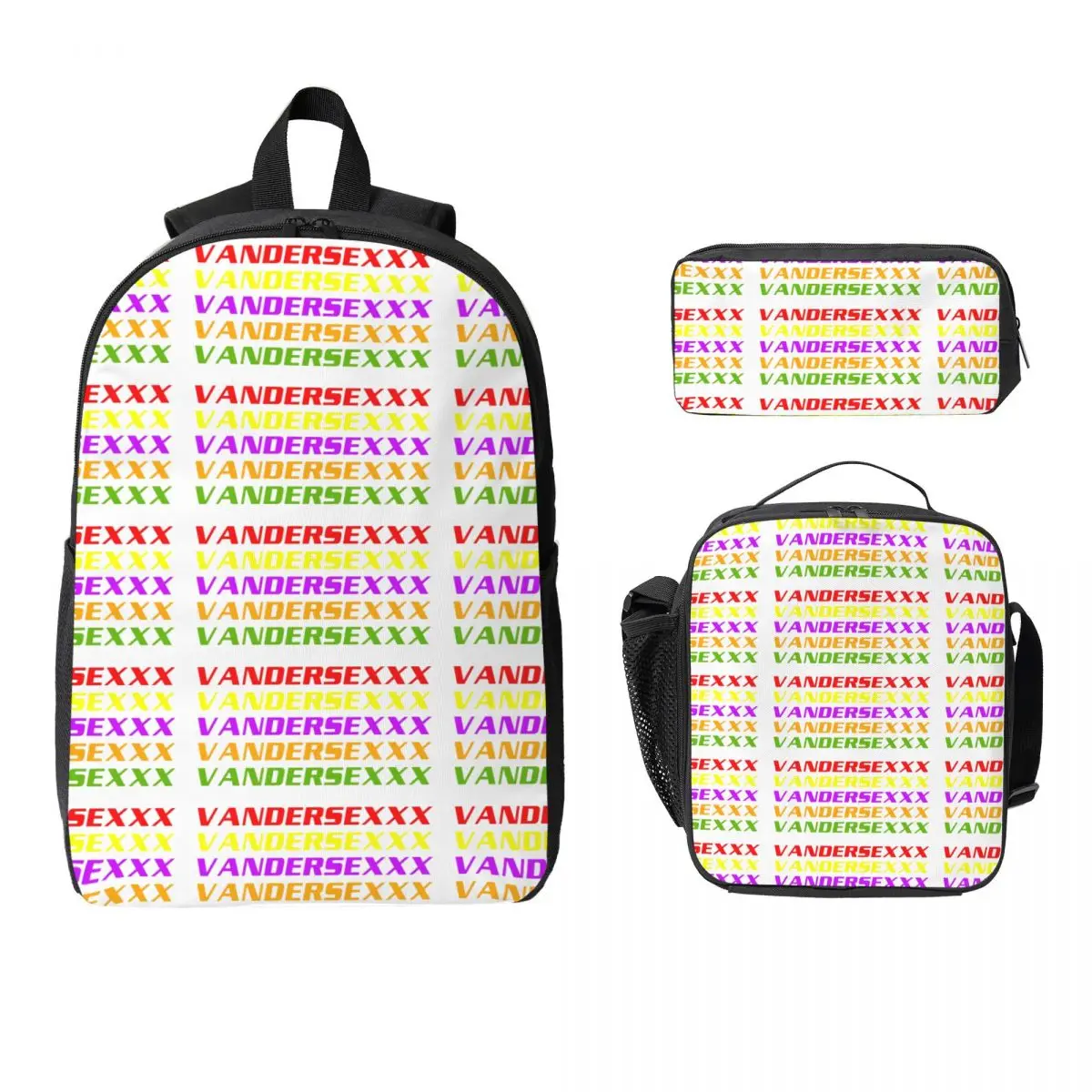 

Club Vandersexxx Backpack Student Boys Girls BookBag School Bag Computer Shoulder Bags 3ps Insulated Lunch Bag Pencil Case