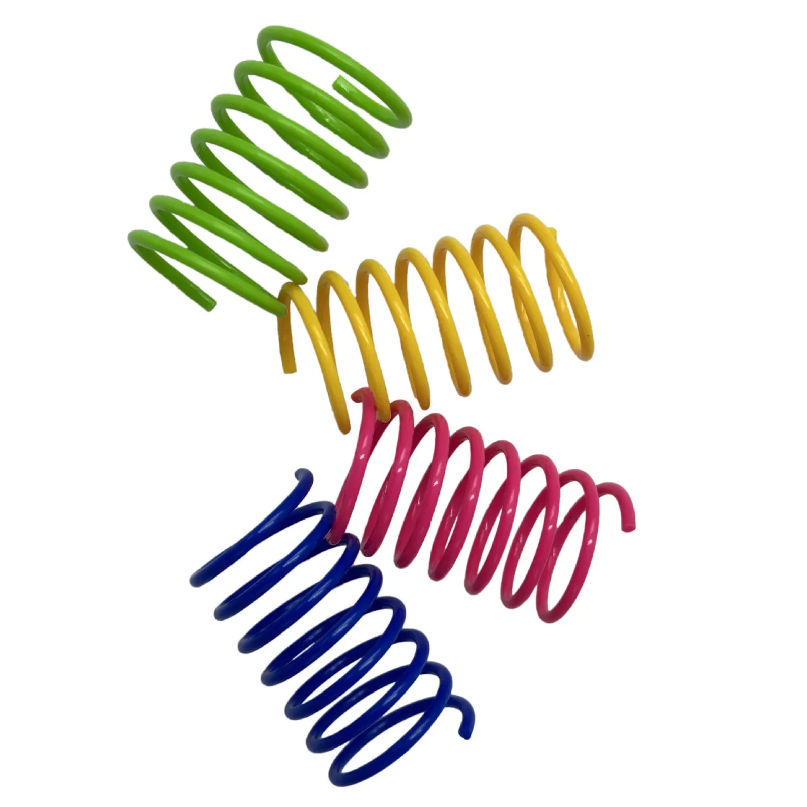 16pcs Cat Springs Toys Kitten Coil Spiral Pet Interactive Gauge Plastic Spring Toy Colorful Springs Cat Pet Toy Products