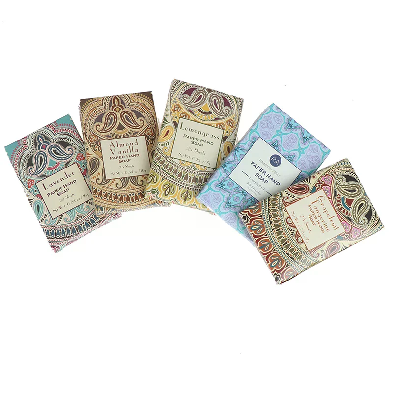 

Мыльная бумага для путешествий на открытом воздухе, мыльная бумага для рук, чистый ароматический ломтик, мини для дома и профессионального использования