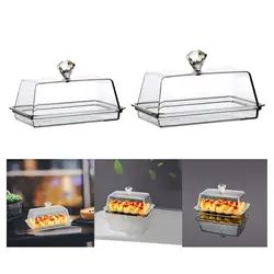 Clear Butter Dish Box Butter Holder Kitchen Accessories Thickened Hygiene Seasoning Box with Lid Butter Keeper Tray Butter Box