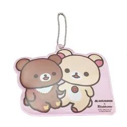 Rilakkuma ID Card Holder for Women Kawaii Cute Bag Keychain Cartoon Anime Bear Card Case Protector Cardholder Card Cover