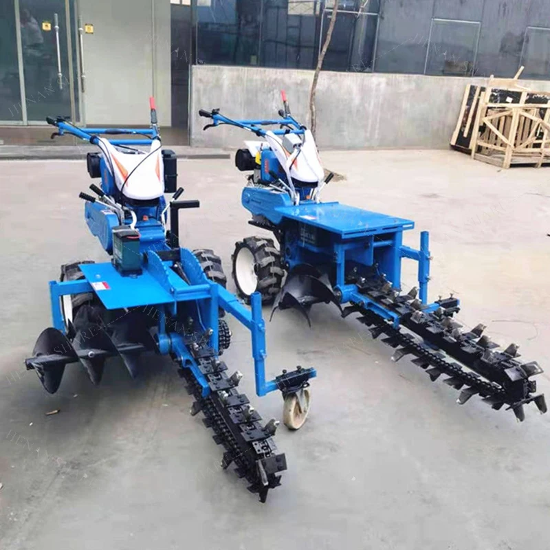 Ditch Double Chain Fiber Optic Micro Trenching Machine Ditcher Trencher