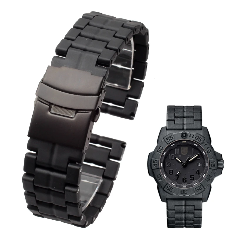 Carbon Fiber Plastic Steel Men's 3051 8800 3080 Series Integrated Anti-Allergy Watch Strap for Luminox Lightweight Watchband