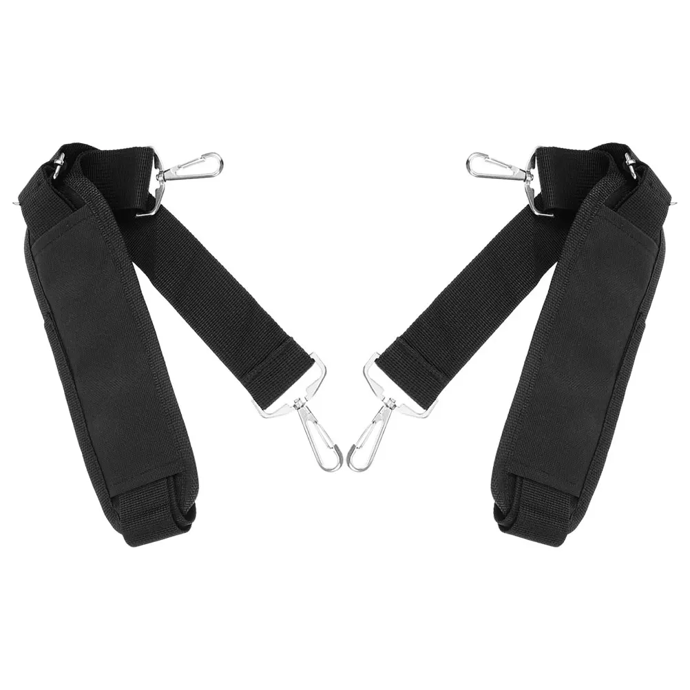 

2pcs Briefcase Shoulder Strap Adjustable Replacement for Laptop Bag Black Webbing Durable Travel Luggage Straps Hooks