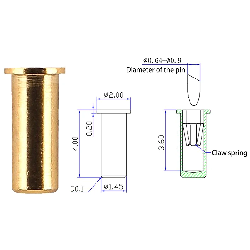 100Pcs Mechanical Keyboard And Mouse Hot Plug Socket For Mechanical Keyboard PCB Soldering Reaming Pin Socket Parts