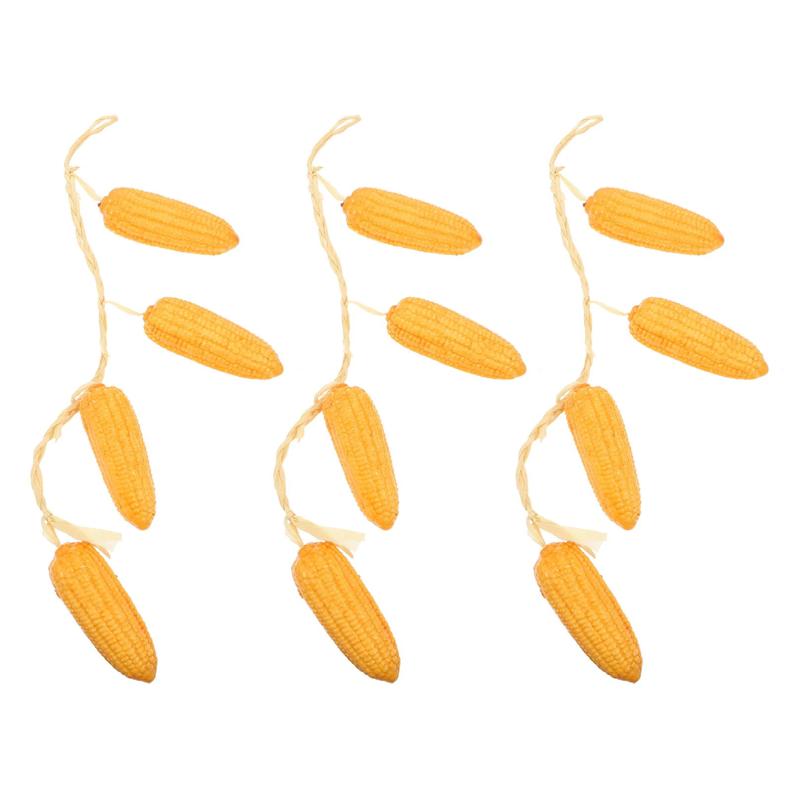 

3Pcs Artificial Corn String Decor Environmentally Friendly Wall Hanging for Home Garden Park Artificial Corn String