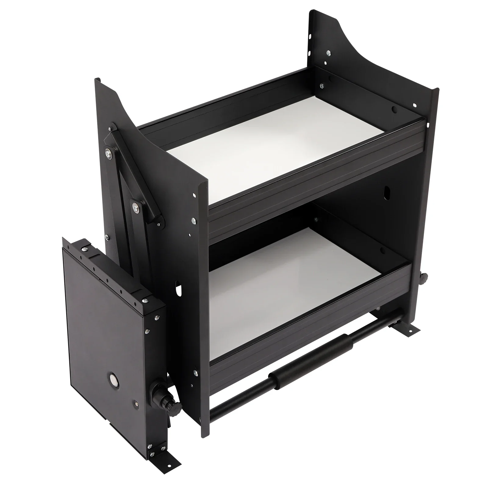 

2-Tier Pull-out Storage Basket 24 Inch Pull-Down Cabinet Shelf Organizer 66lbs Max. Load-bearing For Kitchen