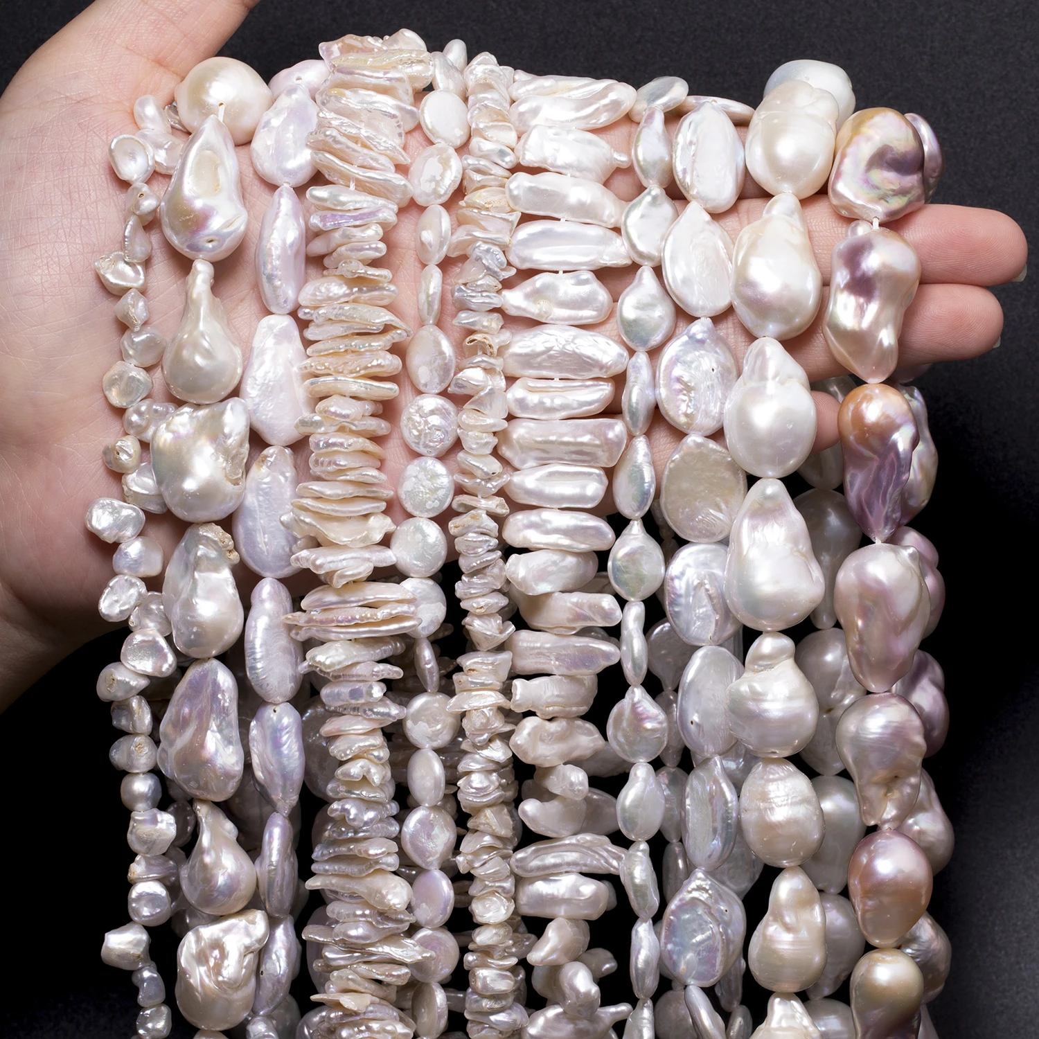 Múltiples cuentas de perlas naturales barrocas irregulares de agua dulce DIY dijes pendientes artesanías para hacer joyería accesorios de cuentas