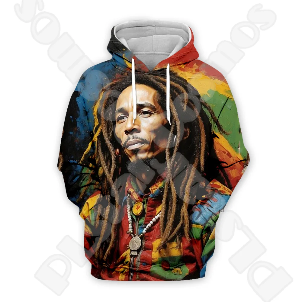 

New Fashion Bob Marley Reggae Musician Rastafarian Lion Retro Vintage 3DPrint Pullover Harajuku Casual Funny Hoodies Jacket N13
