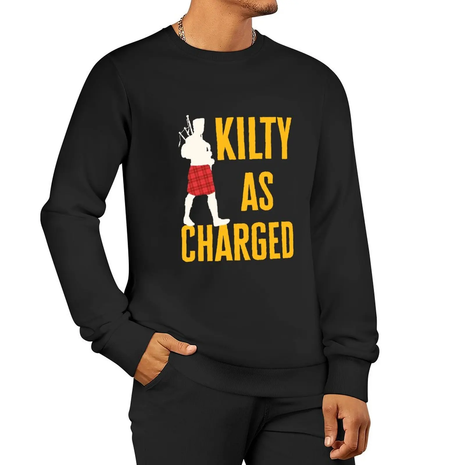 Kilty As Charged Funny Scottish Kilt Kilts Pullover Hoodie tracksuits new hoodies and sweatshirts