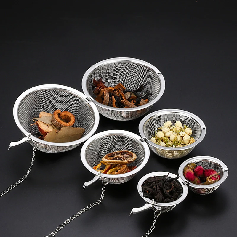 Stainless Tea Infuser Sphere Locking Spice Tea Ball Strainer MeshTea Filter Tool.
