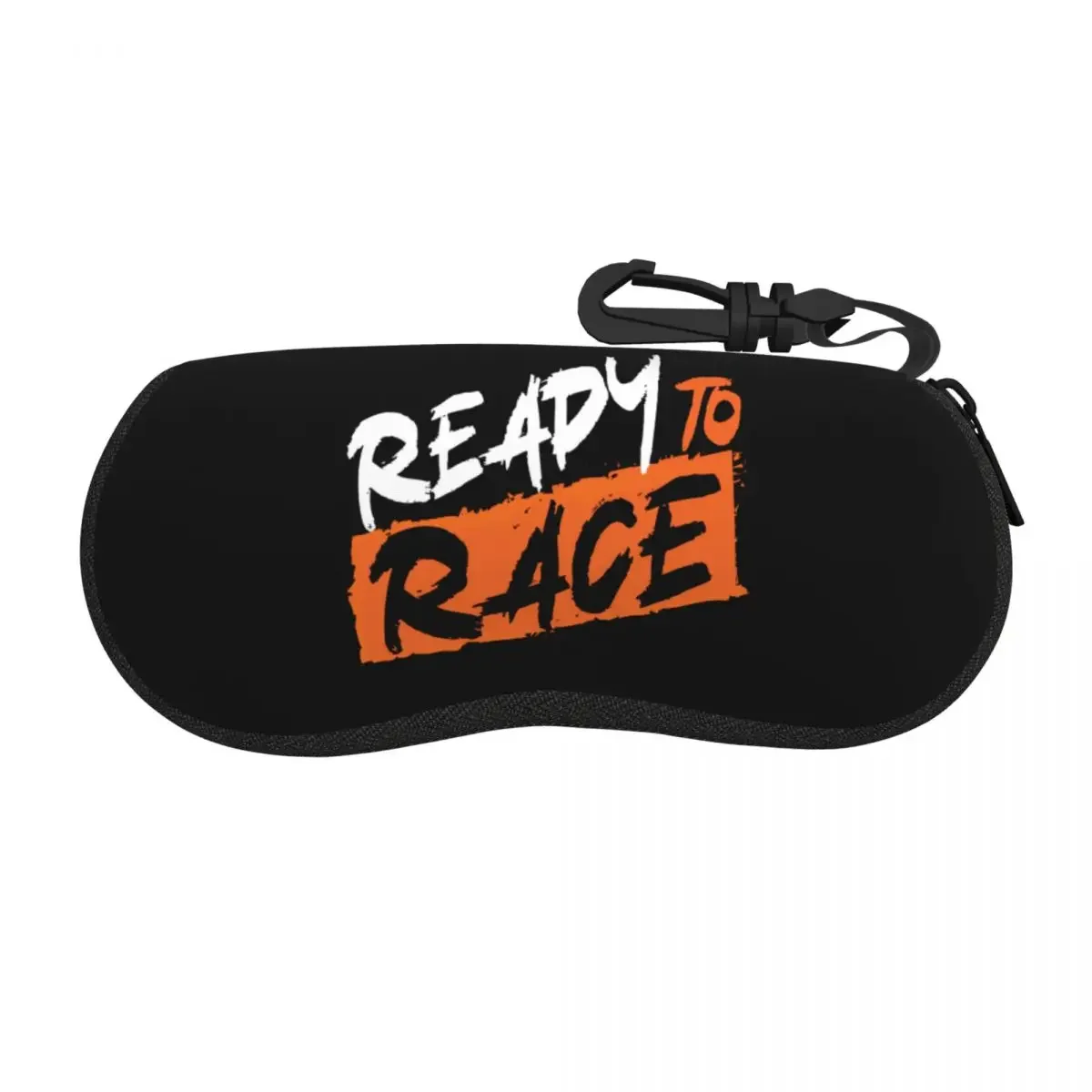 Custom Ready To Race Eyeglasses Cases Wiht Zipper Motorcycle Rider Racing Sunglasses Box Rubber Neoprene Eyewear Storage Bag