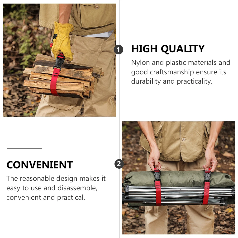 

3pcs Durable Nylon Tie Down Heavy Duty Cargo Fastening Belts Luggage Lashing For Outdoor Motorcycle Trunk Packing Use Utility