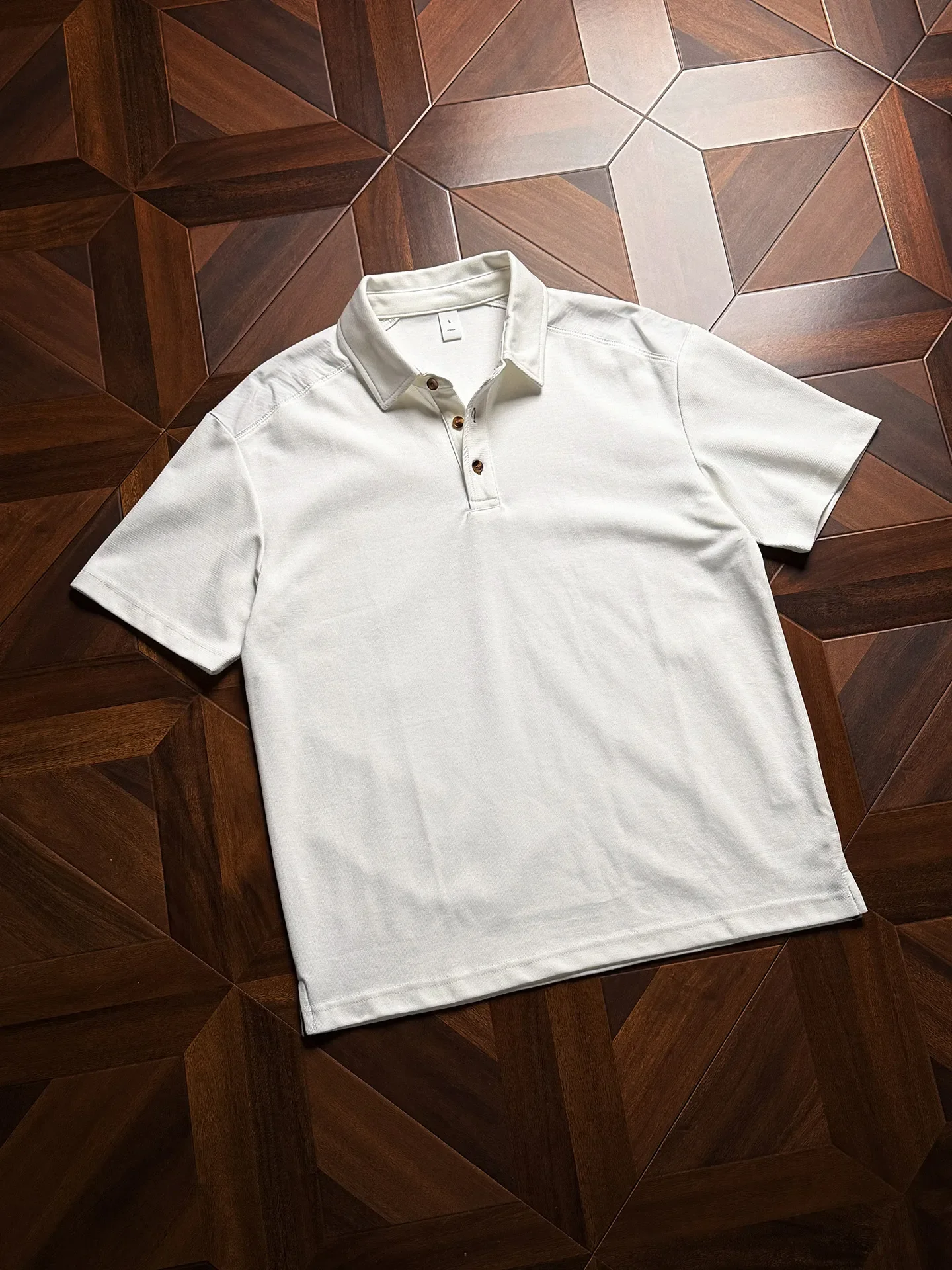 Low-key textured chest bag embellished with 9.1oz short-sleeved T-shirt, high-density breathable lapel polo shirt