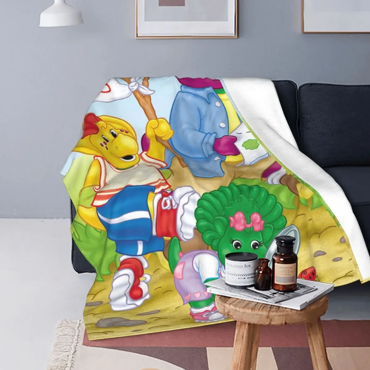 

Barney & Friends Cartoon Baby Blanket Flannel Printed Gifts For Kids And Adults Warm Babe Carpets For Bed Bedroom Rug Piece