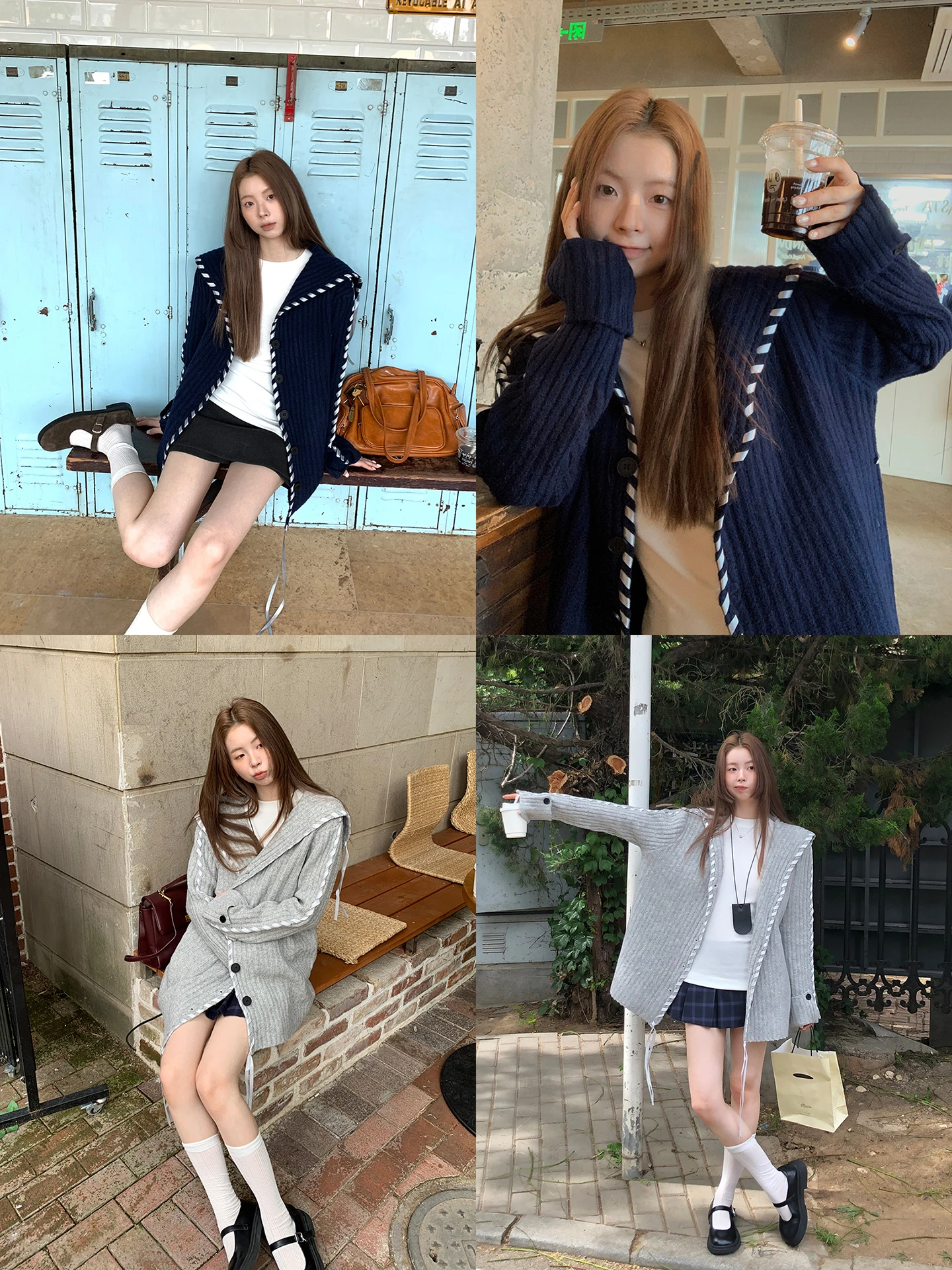 

ay Knitted Open Cardigan Women's Spring Faion Lazy Sle Outerwear Top Loose Fit Comfortable Long Sve Button down Swea...