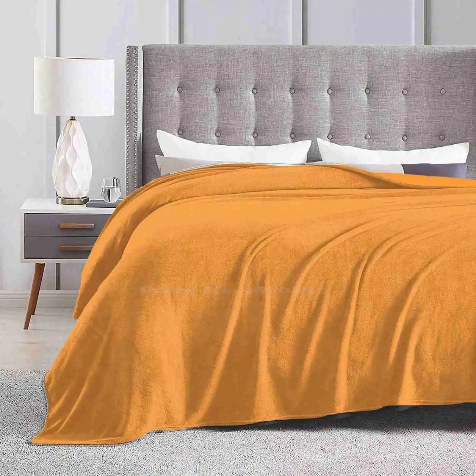 Simply Orange Super Warm Soft Blankets Throw On Sofa/Bed/Travel Solid Colors Pattern Homedecor Solid Colours Brown Bright