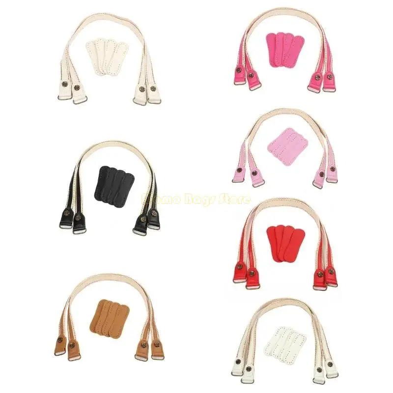 

X90D 1Pair Practical PU Leather Bag Handles Soft Bags Strap Suitable for DIY Projects and Shoulder Bag Replacement Needs