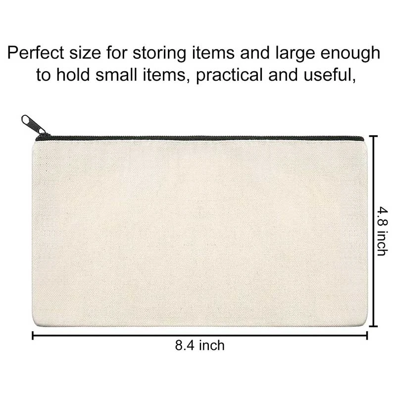 30Pcs Canvas Makeup Bags Zipper Pouch Bags Pencil Case DIY Craft Bags For Travel DIY Craft School Multicolored Zippers