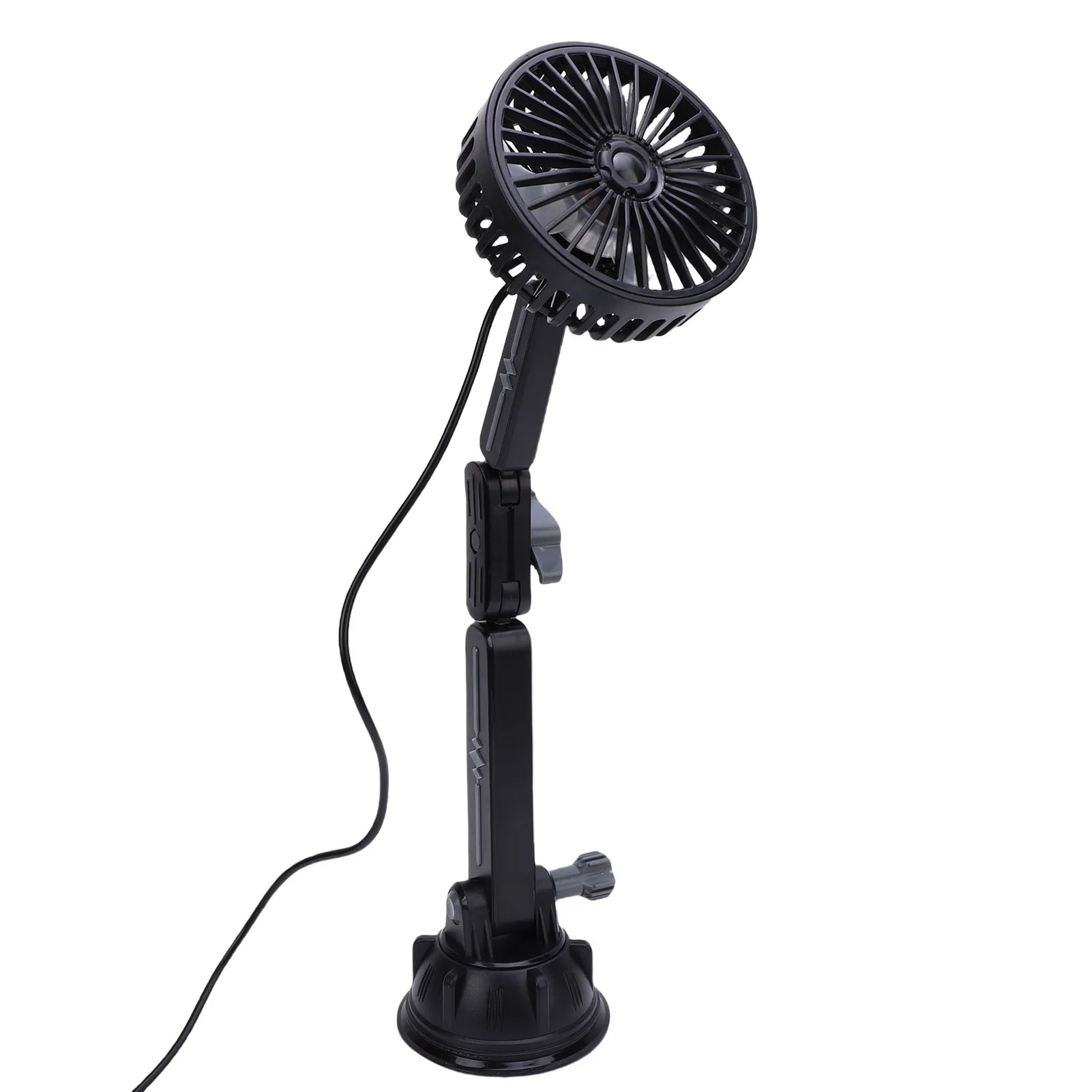 

Car Fan Car Suction Cup Fan USB Suction Cup Fan Quiet 3 Speeds 360° Adjustable Cooling Fan for Car Truck Van SUV RV Boat Black
