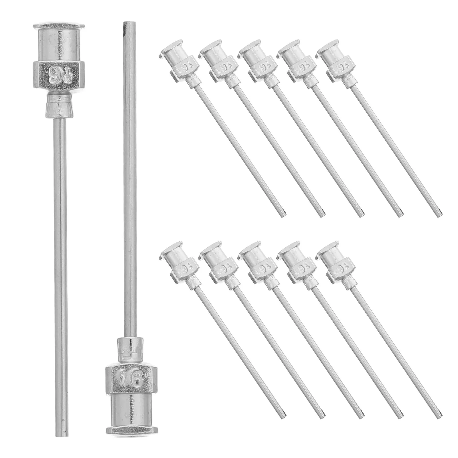 12Pcs Stainless Steel Dispensing Needle Tips 16G Luer Lock Blunt Precision Glue Ink Refill Laboratory Industrial Adhesive