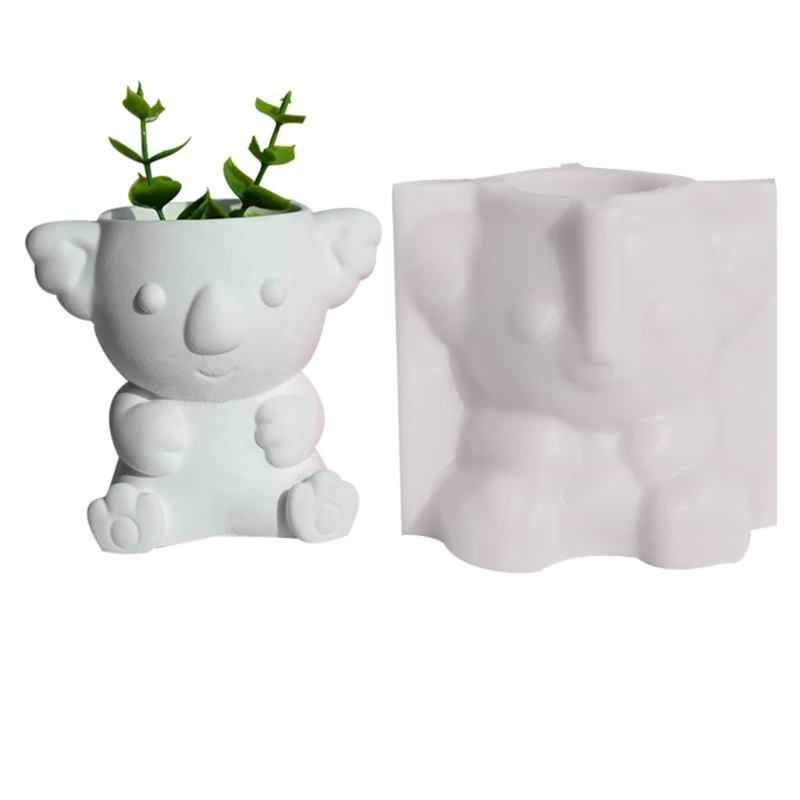 Koala- Animals Concrete Silicone Pot Mold Succulent Flowerpot Clay Cement Plaster Molds DIY Home Garden Flower Pots Mold