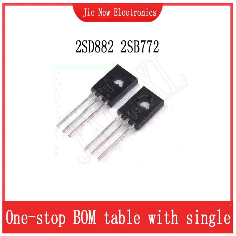 20PCS BD139 BD140 ( 10PCS BD139 + 10PCS BD140 ) (10PCS BD679 + 10PCS BD680 ) (10PCS 2SD882 + 10PCS 2SB772 ) TO-126 D882 MJE1303