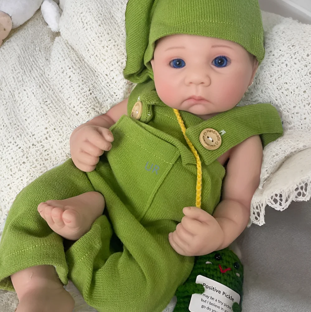 16 Inch Lifelike Reborn Baby Dolls High Quality Soft Silicone Body Handmade Newborn Boy For Collectible Enthusiasts Nursery