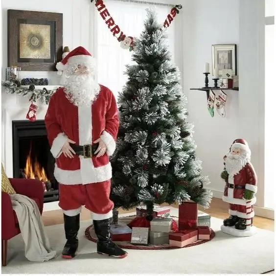 Christmas decoration size Santa Claus fiberglass decoration supplies