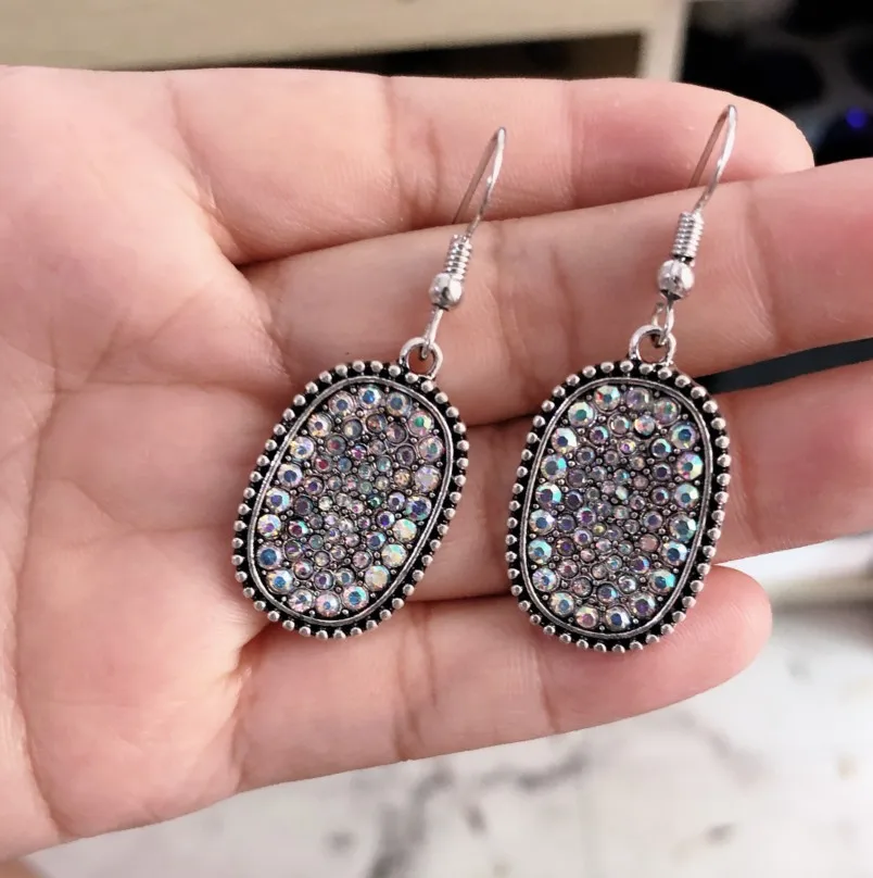 Creative Retro Colorful Sky Star Earrings for Women Popular Temperament Full Diamond Earrings Girls Gifts