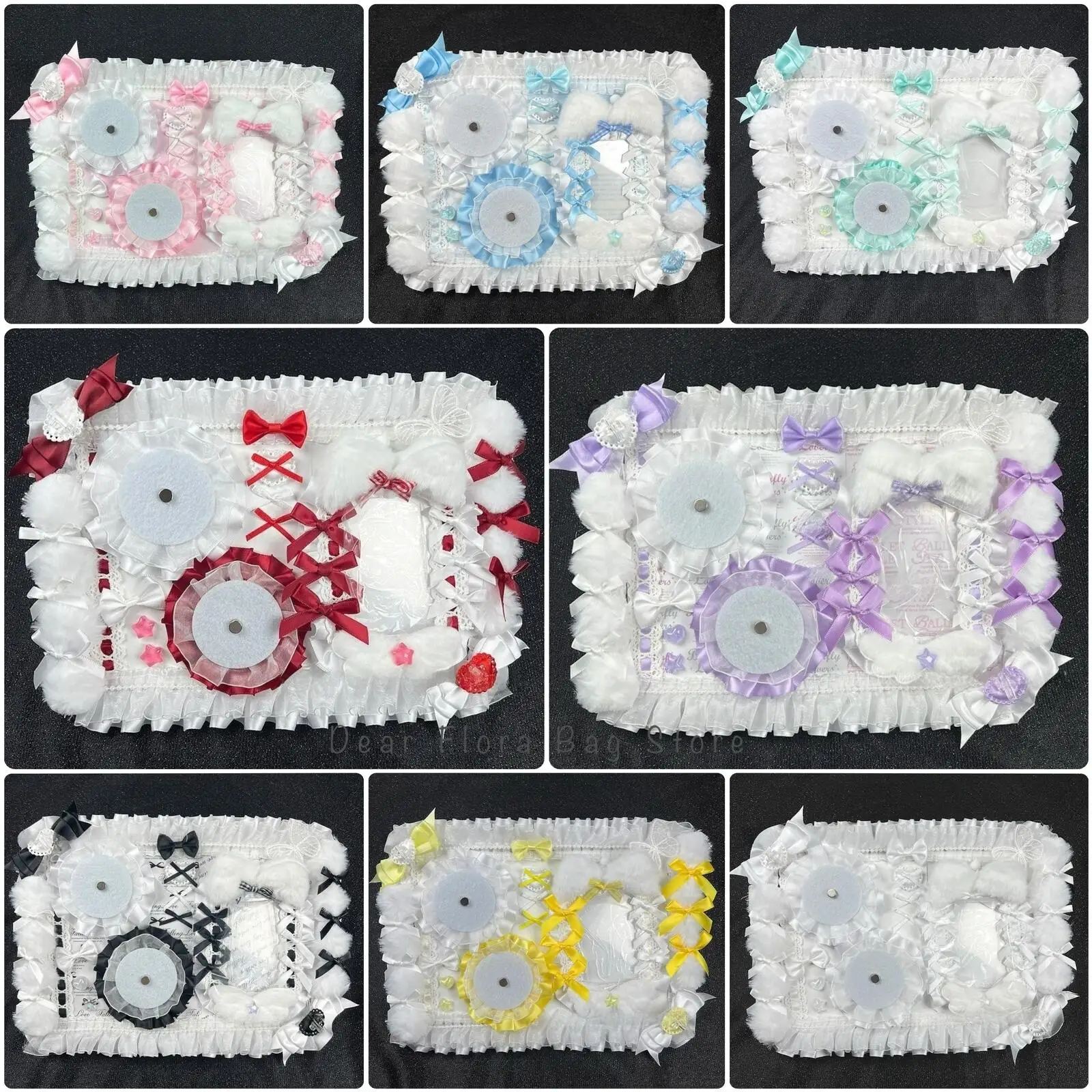 Neues Ita Bag Anime Abzeichenhalter-Set: Süßer Band- und Spitzen-Pin-Organizer, Itabag Dekorative Einlegeplatte, Zubehör für Abzeichen-Display-Board – Detail 1