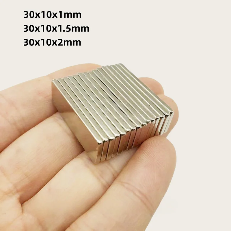 30x10x1 30x10x1.5 30x10x2mm Square Magnets Block Magnet For Home Refrigerators, Offices DIY 30*10*1 30*10*1.5 30*10*2