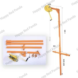 NEW 1200 lb Manual Stainless steel, outside installation lifting crane, folding, self-locking manual assembly air conditioner