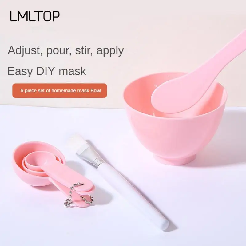 Portable Durable 6 Sets Family Smooth Comfortable Handle 60g Facial Mask Brush Easy To Apply Universal Smooth Surface Set