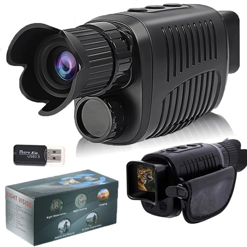 New Monocular Night Vision Device Camera 1080P HD Infrared 5X Digital Zoom Hunting Telescope Outdoor Day Night Dual-use Darkness