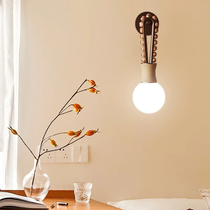 Vintage Wall Lamp Decoration Staircase Wall Light Wabi Sabi Style Bedroom Bedside Model Room New Lamp Indoor Lighting Fixtures