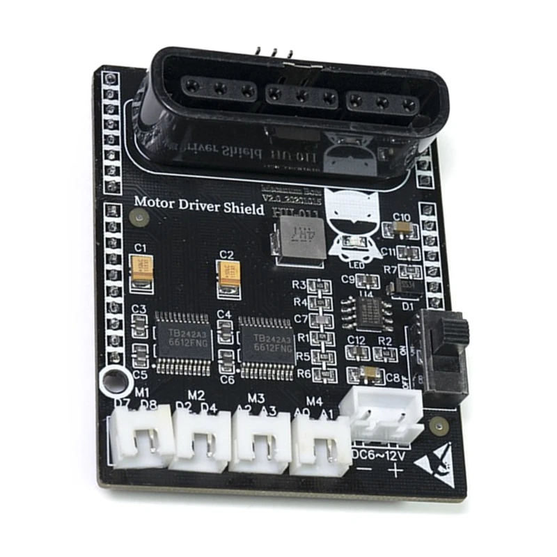 HU-011 モータードライブボードモジュール拡張ボード 4 チャンネル TB6612FNG チップ搭載ロボット工学および DIY プロジェクト用